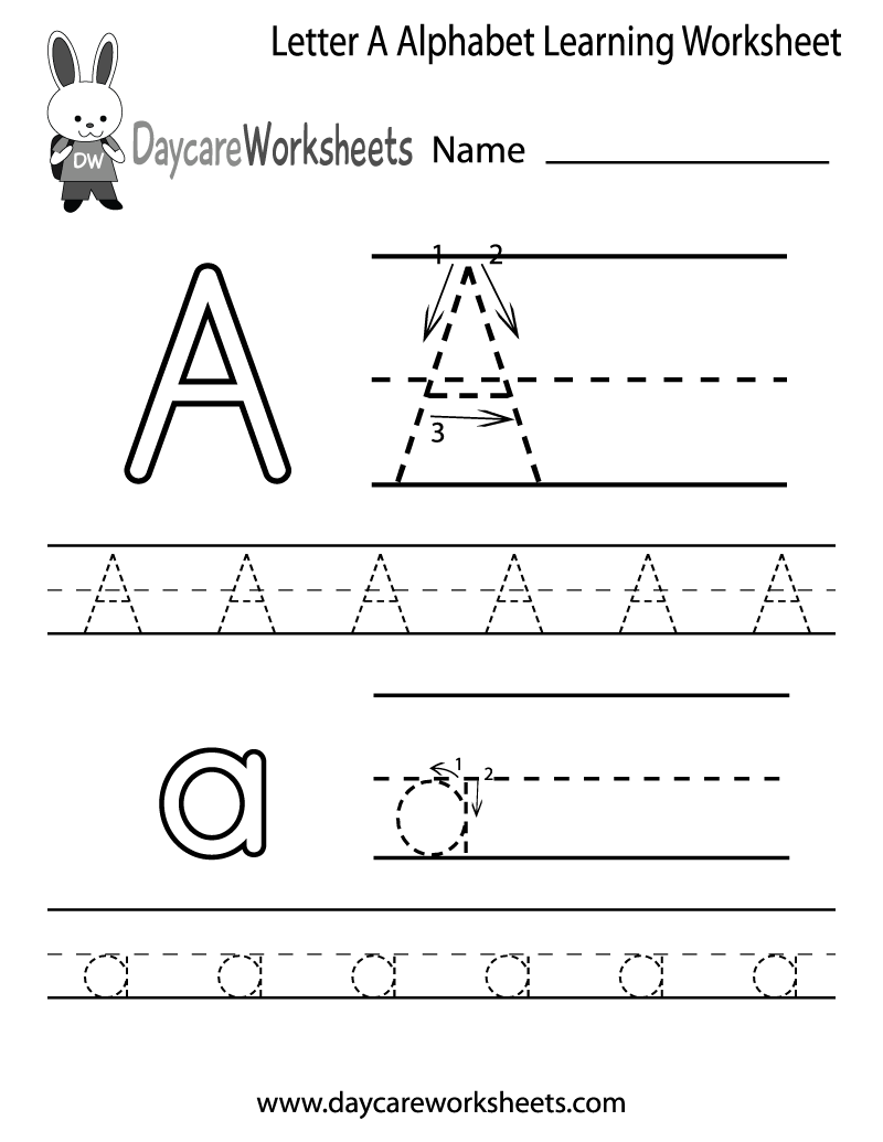 Free Printable Preschool Letter A Worksheets