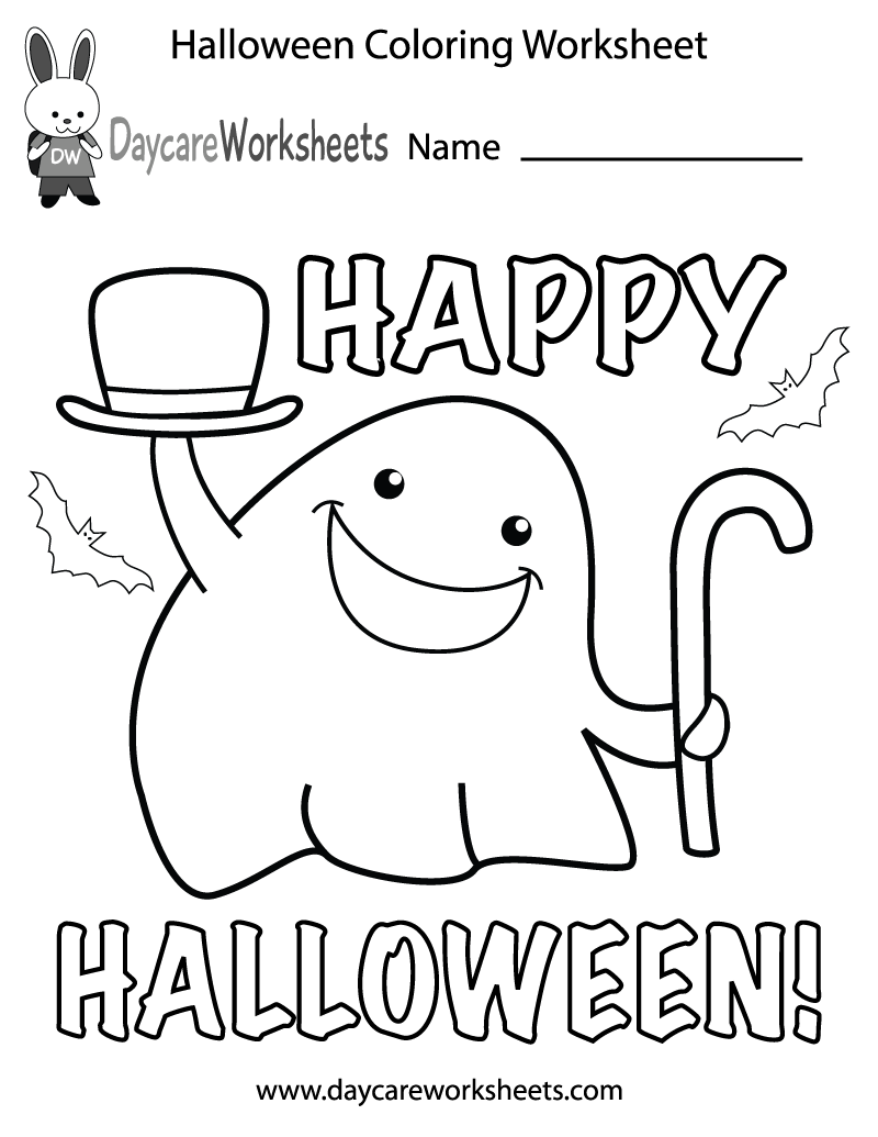 Free Halloween Preschool Coloring Pages