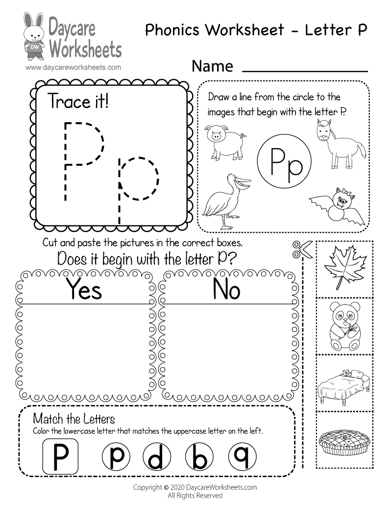 letter p sight words for pre k